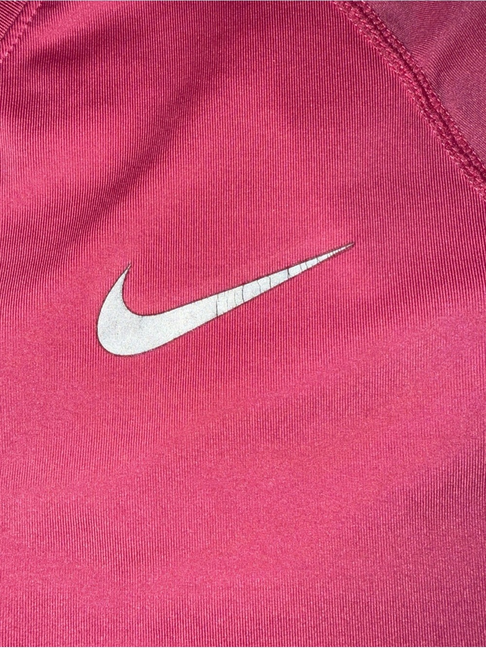 Nike Pro Combat Dri-FIT Fitted Pink V-Neck T-Shirt Women's Size Medium - Picture 3 of 5